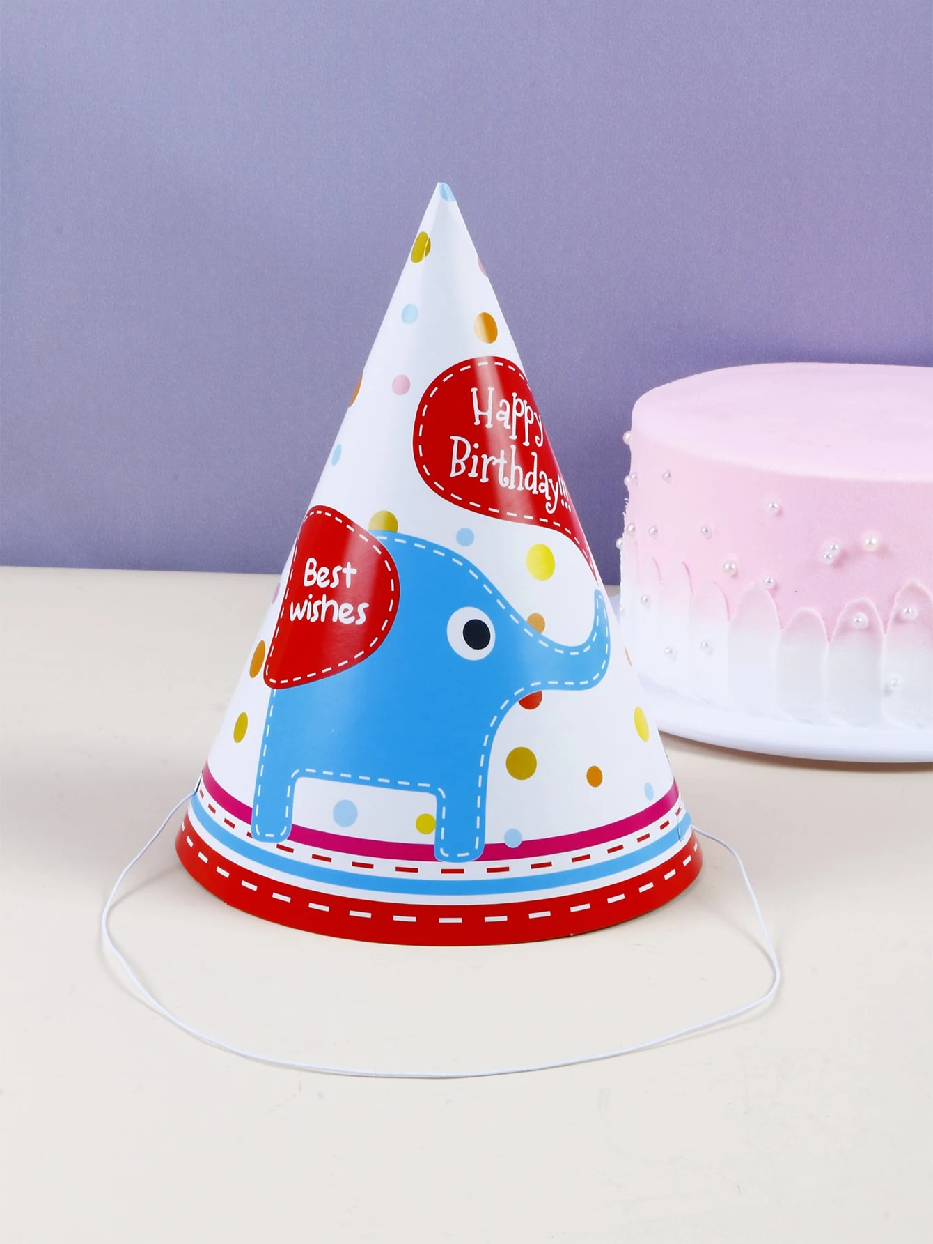 帽子 象プリント 誕生日パーティー 1個 帽子 象プリント 誕生日パーティー 1個