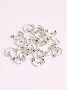 20pcs Moon DIY Pendant - Silver - View 2