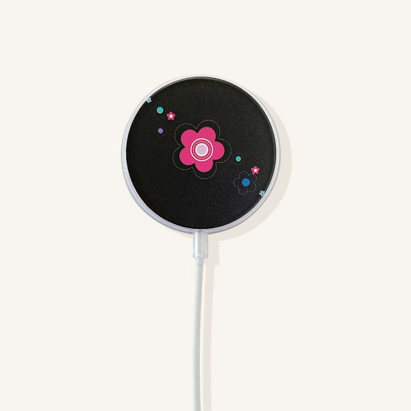 

Flower Pattern Case For MagSafe Charger, Black