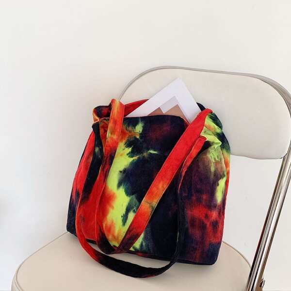 

Tie Dye Pattern Shopper Bag, Multicolor
