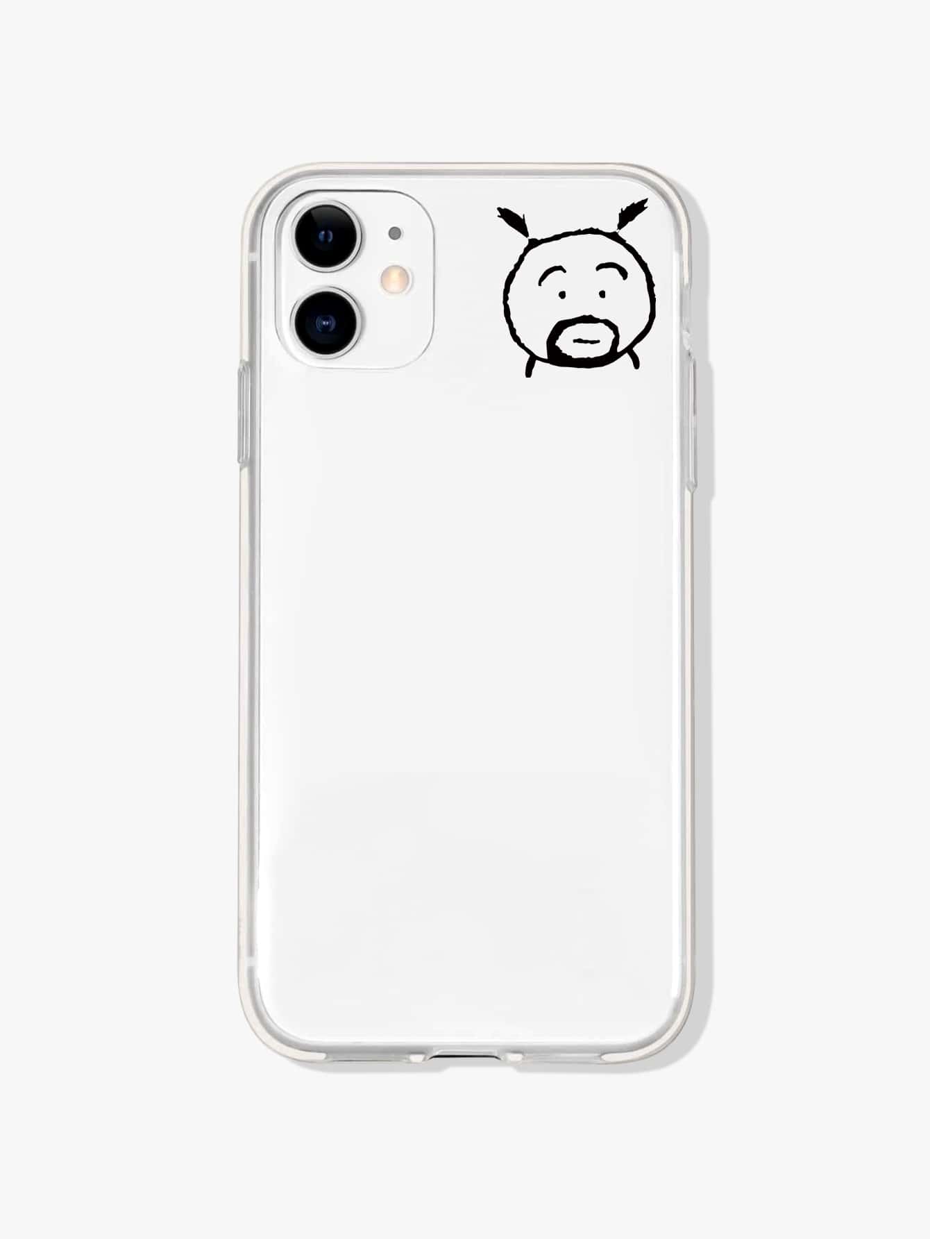 Cartoon Graphic Clear Phone Case