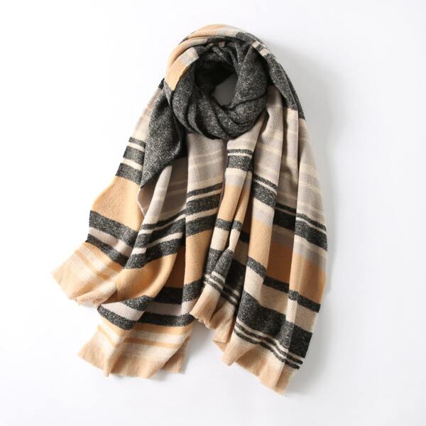 

Striped Pattern Scarf, Multicolor