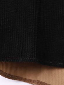 Manfinity Hombres Camisa de color combinado de pana - Multicolor - Ver 3