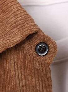 Manfinity Hombres Camisa de color combinado de pana - Multicolor - Ver 4