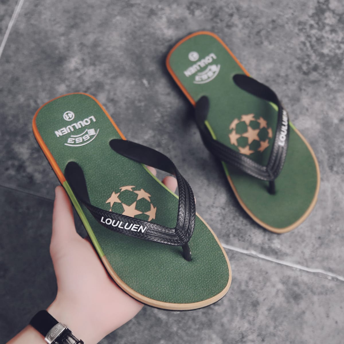 Вьетнамки с буквой для мужчины