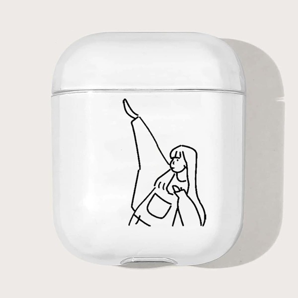 

Cartoon Girl Pattern Clear Case For Airpods