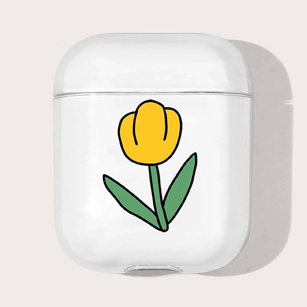 

Чехол для Airpods с цветочным узором, Прозрачный