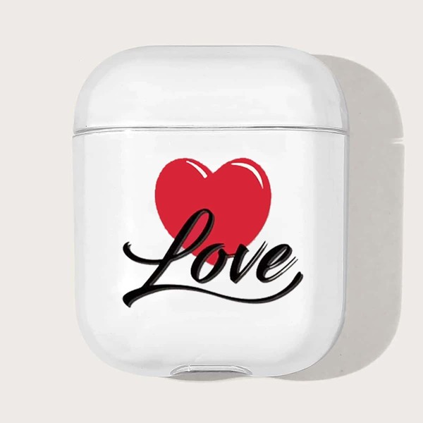 

Heart Pattern Case For Airpods, Clear