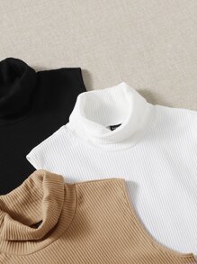 SHEIN EZwear Áo hai dây Gân đan màu trơn Giải trí - Nhiều màu - Xem 4