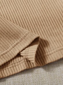 SHEIN EZwear Áo hai dây Gân đan màu trơn Giải trí - Nhiều màu - Xem 5