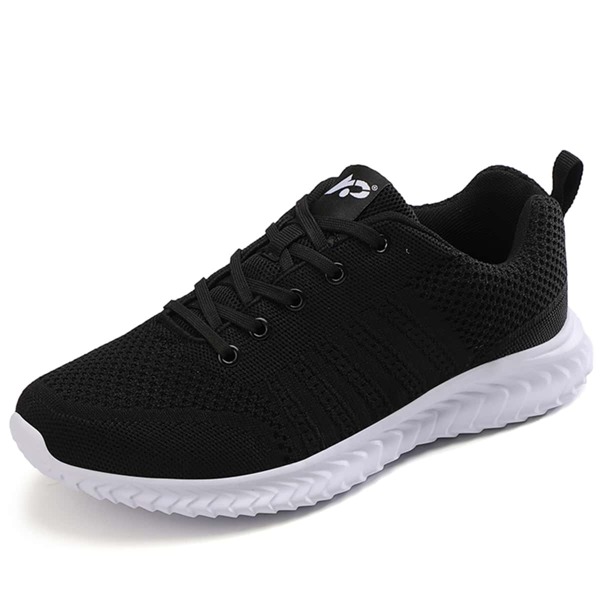 

Men Minimalist Lace-up Front Hollow Out Sneakers, Black