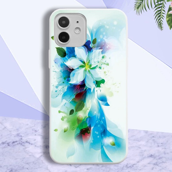 

Watercolor Flower Phone Case, White