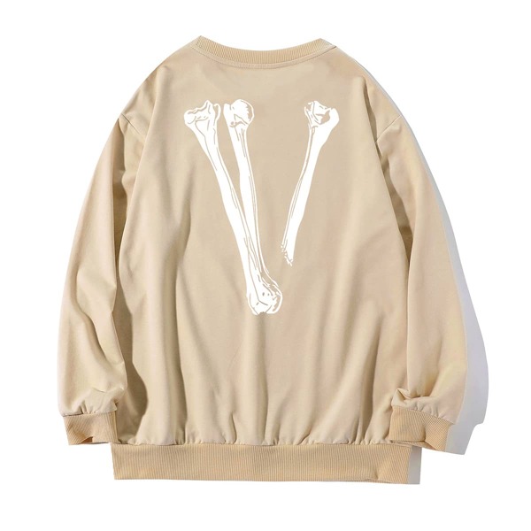 

Пуловер с принтом скелета для мужчины, Aбрикосовый