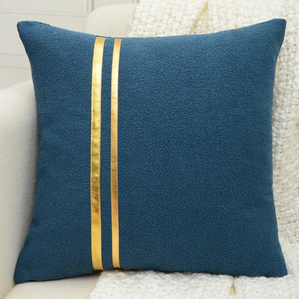 

Metallic Strap Detail Cushion Cover Without Filler, Multicolor