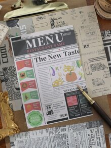 30入組隨機圖案材料紙 - 彩色 - 查看 2