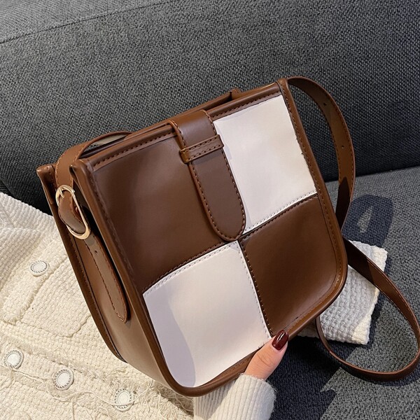 

Colorblock Square Bag, Multicolor