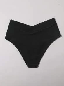 Swim Vcay Summer Beach Plus Solid High Waisted Bikini Panty