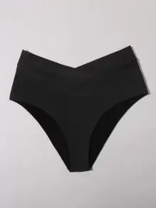 Swim Vcay Summer Beach Plus Solid High Waisted Bikini Panty