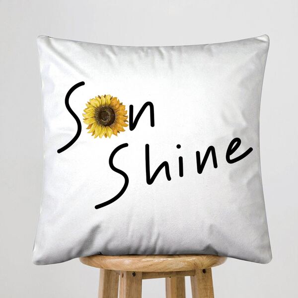 

Letter Graphic Cushion Cover Without Filler, Multicolor