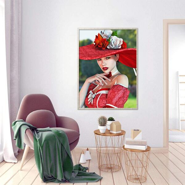

Figure Graphic DIY Diamond Unframed Painting, Multicolor