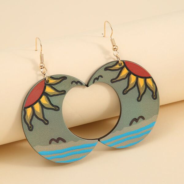 

Moon Drop Earrings, Multicolor