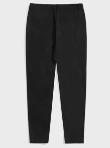 Manfinity Men Solid Tailored Pants - Black - View 2