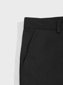 Manfinity Men Solid Tailored Pants - Black - View 3