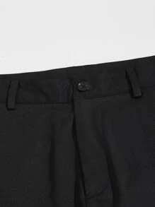 Manfinity Men Solid Tailored Pants - Black - View 4