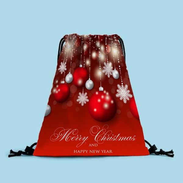 

Christmas Design Drawstring Backpack, Multicolor
