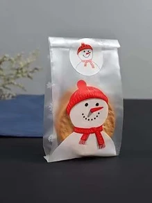 10入組聖誕節卡通圖案隨機包裝袋，婚禮派對禮品袋 - 彩色 - 查看 3