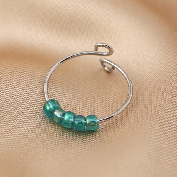 

Bead Decor Cuff Ring, Multicolor
