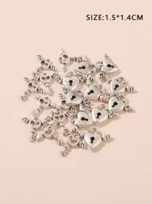 20pcs Heart DIY Pendant