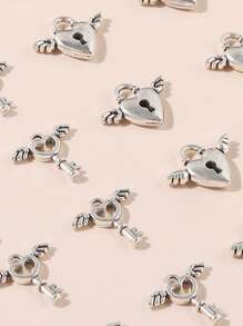 20pcs Heart DIY Pendant