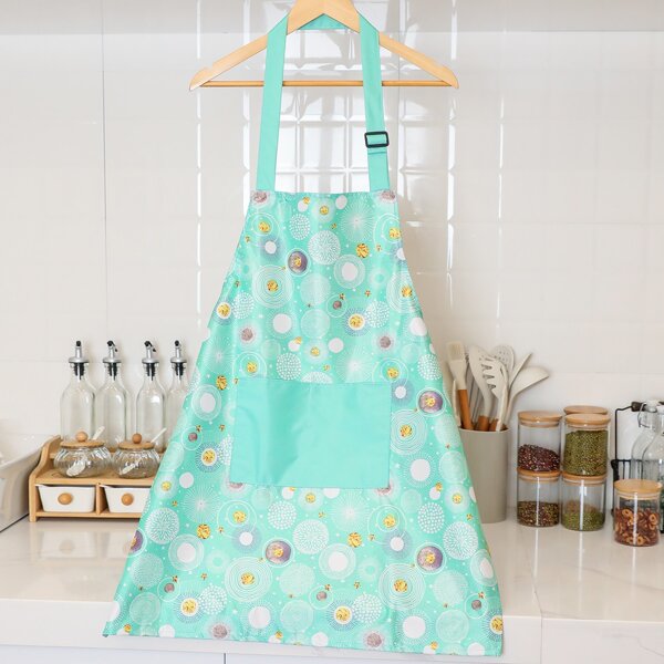 

Graphic Print Apron, Green