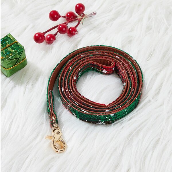 

1pc Christmas Pet Leash, Multicolor