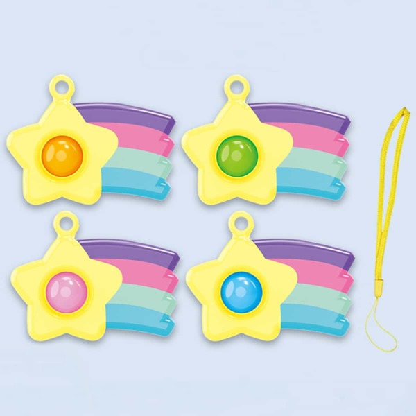 

1pc Star Shaped Random Color Push Pop Bubble, Multicolor