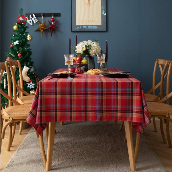 

Plaid Pattern Tablecloth, Multicolor