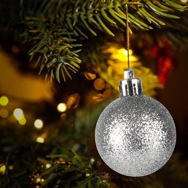 

12pcs Christmas Tree Decorative Ball, Silver