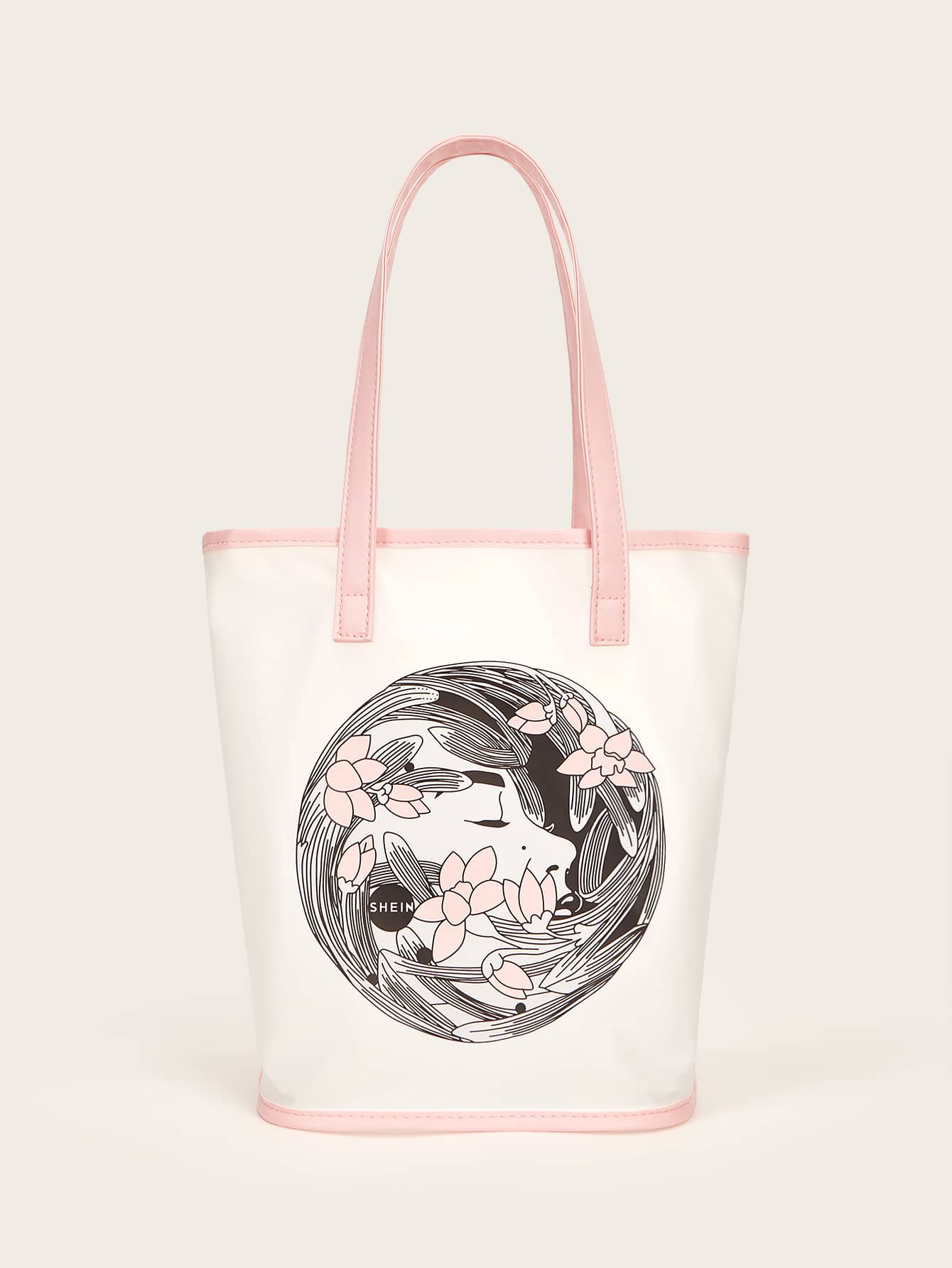 SHEIN Painting Print Tote Bag - Multicolor - View 1
