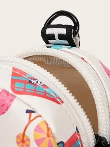 SHEIN Cartoon Print Crossbody Coin Case - Multicolor - View 5