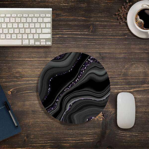 

Marble Pattern Round Mouse Pad, Multicolor