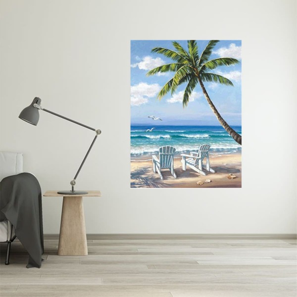 

Beach View DIY Diamond Painting Without Frame, Multicolor