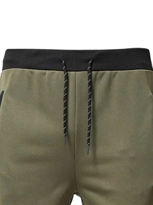 Manfinity Homme 男士雙色拉鏈連帽衫帶衛褲 - 彩色 - 查看 3