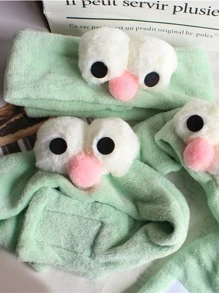 1pc Eye Detail Bath Headbandbathroom Decor Summer - Mint Green - View 3