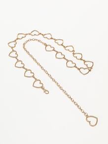 ROMWE 愛心裝飾褲鏈 - 金色 - 查看 3