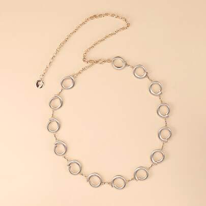 Geometric Decor Chain Belt