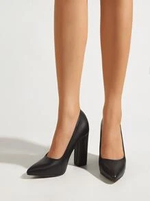 Ladies' Work & Party Pointed Toe Platform Pumps High Heels,Elegant,Elegant - Black - View 7