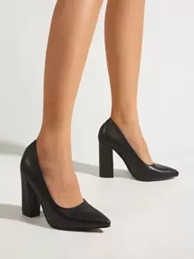 Ladies' Work & Party Pointed Toe Platform Pumps High Heels,Elegant,Elegant - Black - View 5