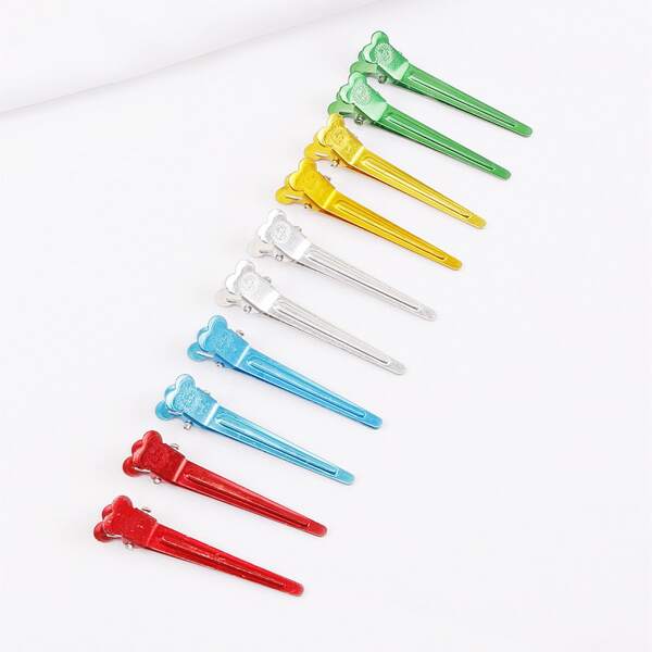

10pcs Metal Hair Clip, Multicolor