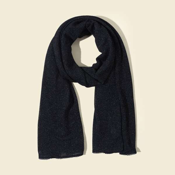 

Minimalist Solid Scarf, Navy blue